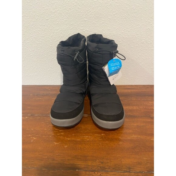 Mens Ozark Trail 12 Black Quilted Winter Boot with Gray Sole Snow Boots